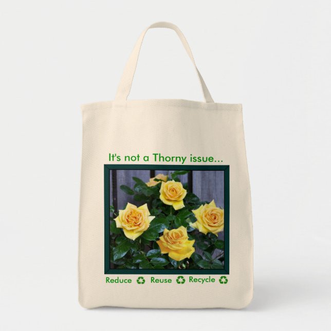 Tote Bag Réutilisez-le n'est pas un problème épineux (Devant)