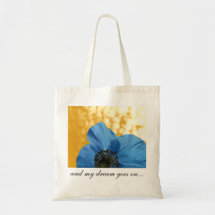 Tote Bag Rêve de fleur de PAVOT BLEU d'or