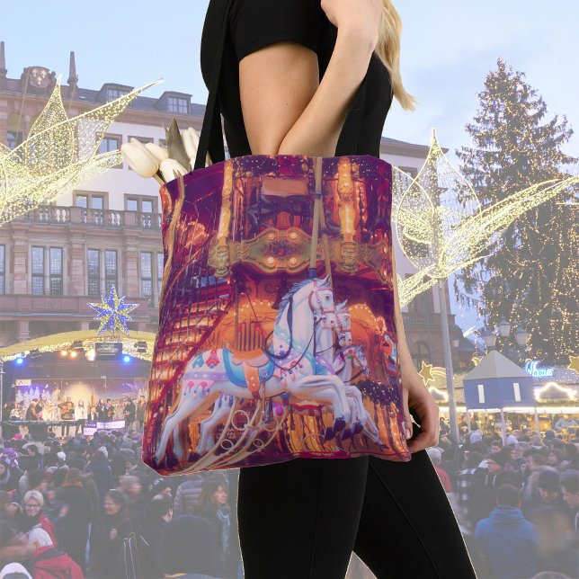 Tote Bag rêve d'enfance - vieux cheval carousel Fourre-tout (Créateur téléchargé)