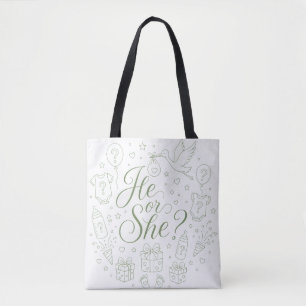 Tote Bag Révélation du sexe de bébé pour Baby Shower