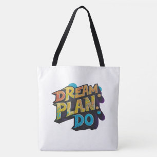 Tote Bag Rêver. Planifier. Agir. - Épaule Motivationnelle