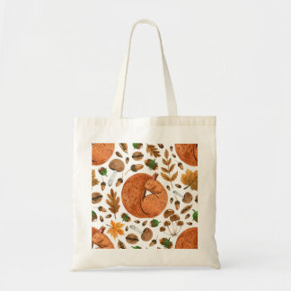 Tote Bag Rêves d'automne : Aquarelle écureuil paradis