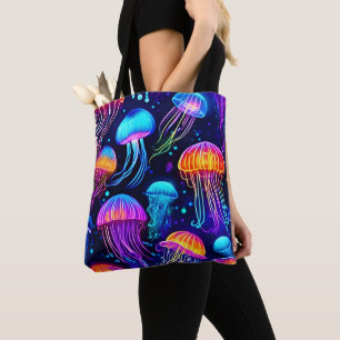 Tote Bag Rêves de méduses néon