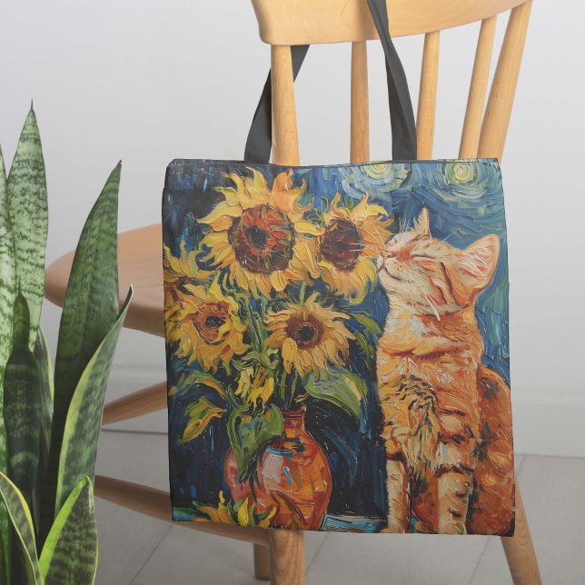 Tote Bag Rêves de Tournesol (This charming tote bag blends classic art with modern whimsy.)