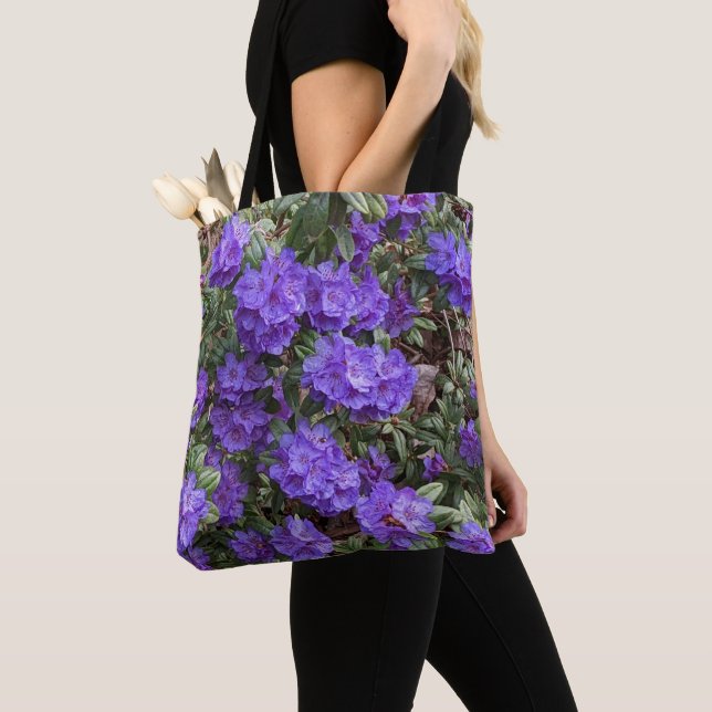Tote Bag Rhododendron pourpre fleurit (De près)