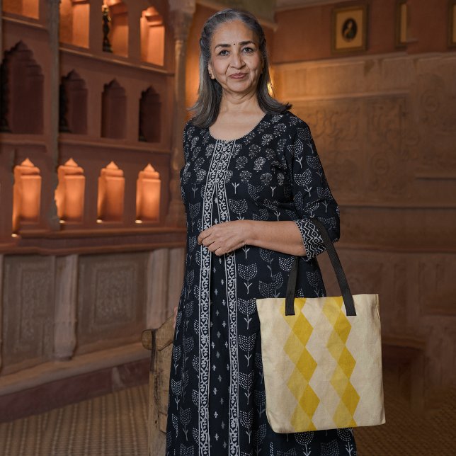 Tote Bag rhombus jaune (Créateur téléchargé)