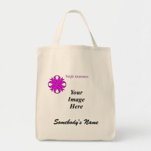 Tote Bag Ribbon Clover violet Modèle par Kenneth Yoncich