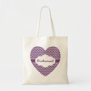 Tote Bag Ribbon pourpre pourpre de Chevron Monograms Cartie
