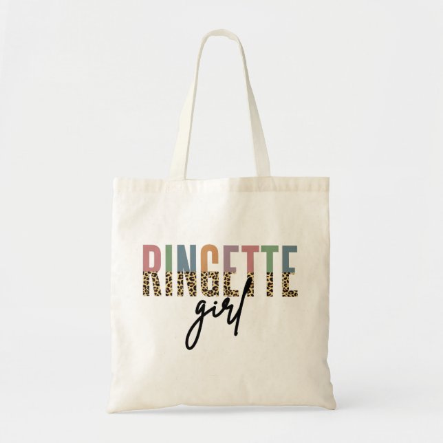 Tote Bag Ringette Girl Cheetah Imprimer | Lecteur Ringette (Devant)