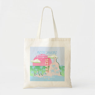 Tote Bag Rio de Janeiro Brésil Voyage Art Blue Illustration
