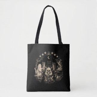 Tote Bag Rituel de chat gothique magique Soutenez votre cov