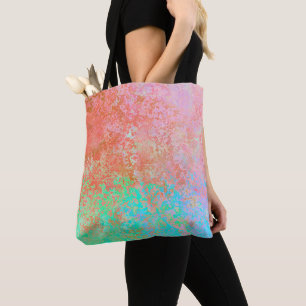 Tote Bag Rivière de feu Orange alcool Encre Abstraite
