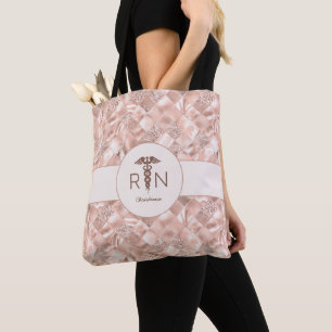 Tote Bag RN Infirmière inscrite Faux Parties scintillant et