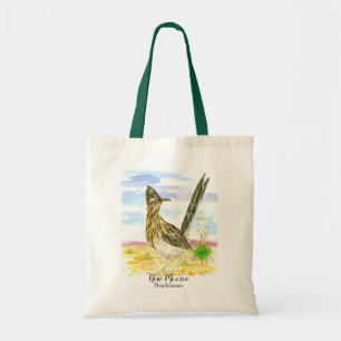 Tote Bag Roadrunner Desert Bird Yucca Fleur personnalisée