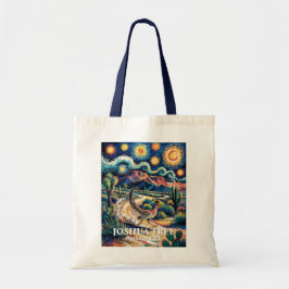 Tote Bag Roadrunner of Joshua Tree Van Gogh Night Custom