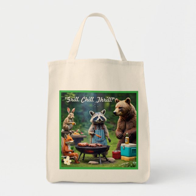Tote Bag "Roarin' Good Time BBQ" (Devant)