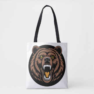 Tote Bag Roaring Bear Power Emblem