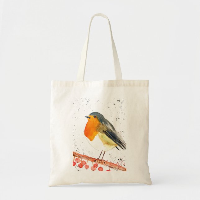 Tote Bag Robin de Noël (Devant)