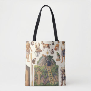 Tote Bag Robinson Crusoe, Vintage victorien Paper Doll Joue
