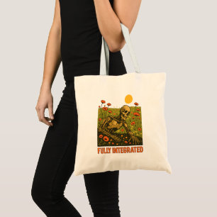 Tote Bag Robot Nature Flowers Blossom Field