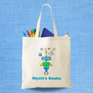 Tote Bag Robot pour enfants cool Apprendre de la lecture Pe