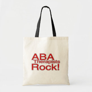 Tote Bag Roche de thérapeutes d'aba (rouge)