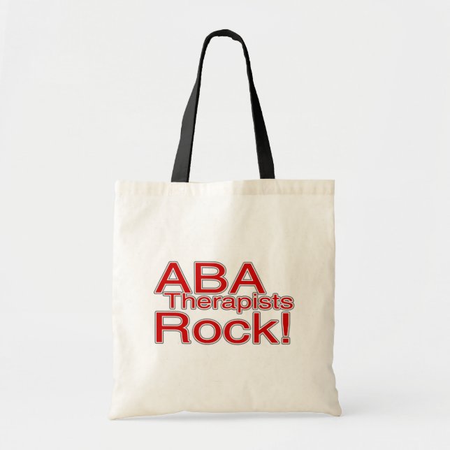 Tote Bag Roche de thérapeutes d'aba (rouge) (Devant)
