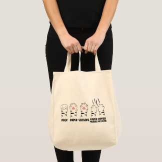 Tote Bag Roche, papier, ciseaux, mitaines de meurtre !