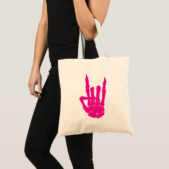 Tote Bag Rocher sur la main de squelette (Devant (produit))