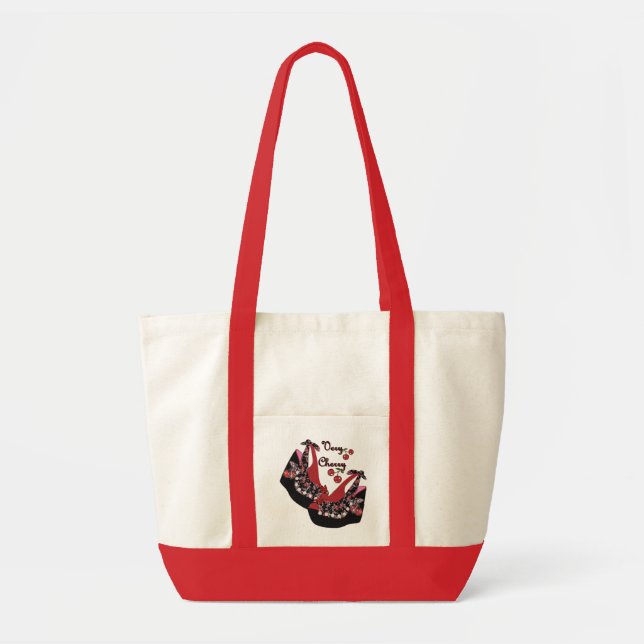 Tote Bag Rockabilly Very Cherry Shoes (Devant)