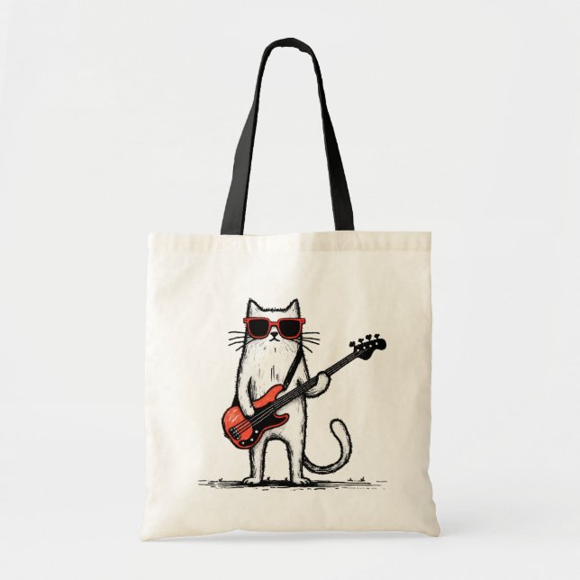 Tote Bag Rockin’ Cat (Devant)