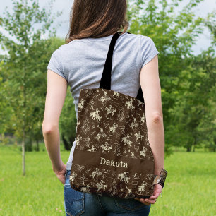 Tote Bag Rodeo Cowboy Chevaux Occidentaux Personnalisé