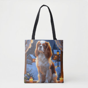 Tote Bag Roi Cavalier avec lumières de Noël