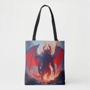 Tote Bag Roi Démon : Art de l'Ombre du Dragon Éternel