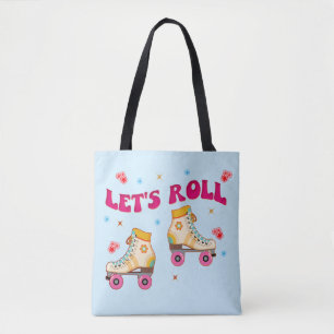 Tote Bag Roll Roller Skate Retro Amateurs de patinage