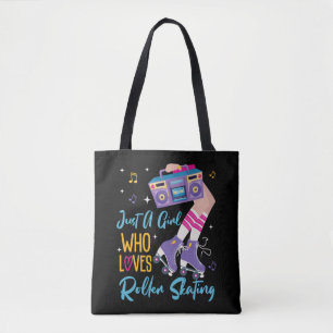 Tote Bag Roller Skating Just A Girl Qui Aime Roller