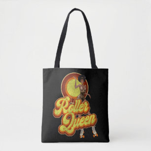 Tote Bag Roller Skating Roller Queen 1970S Retro Afro