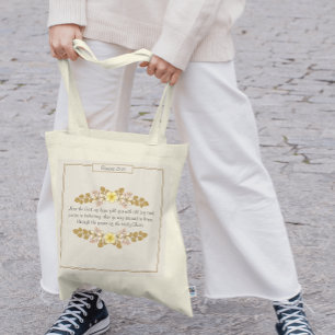 Tote Bag Romains 15:13 Floral Christian