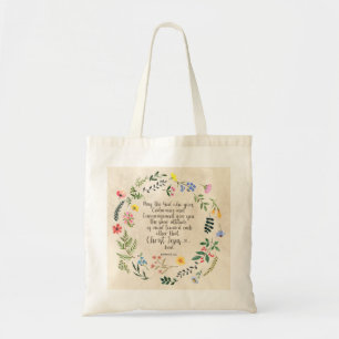 Tote Bag Romains 15:15 Verset de la Bible chrétienne Aquare