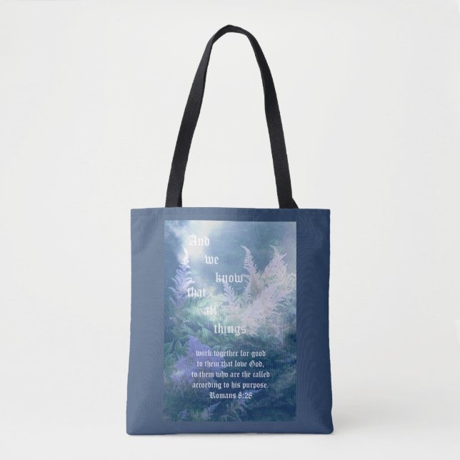 Tote Bag Romains de Mist Bleu Astilbe 8:28 (Devant)