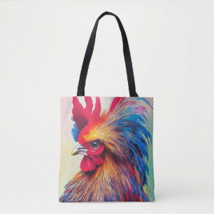 Tote Bag Rooster Chicken Animal Discovery Aventure Nature