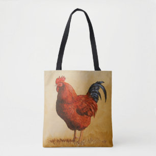 Tote Bag Rooster chicken de Rhode Island