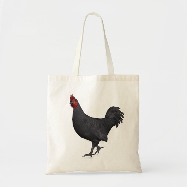 Tote Bag Rooster noir (Devant)