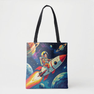 Tote Bag Roquettes mignonnes en astronaute spatiale Anniver