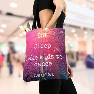 Tote Bag Rose Abstrait Manger Dormir Emmener Les Enfants À