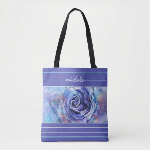 Tote Bag Rose aquarelle colorée
