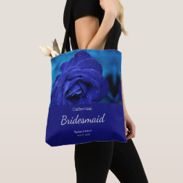 Tote Bag Rose bleu élégant