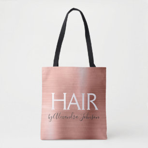 Tote Bag Rose Bleu - Rose Gold Foil Hair Styliste - Salon