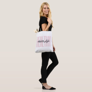 Tote Bag Rose Bold Habitudes saines Vie Épaule Fourre-tout