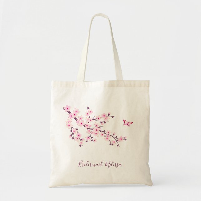 Tote Bag Rose de Cerisier sur Mesure (Devant)